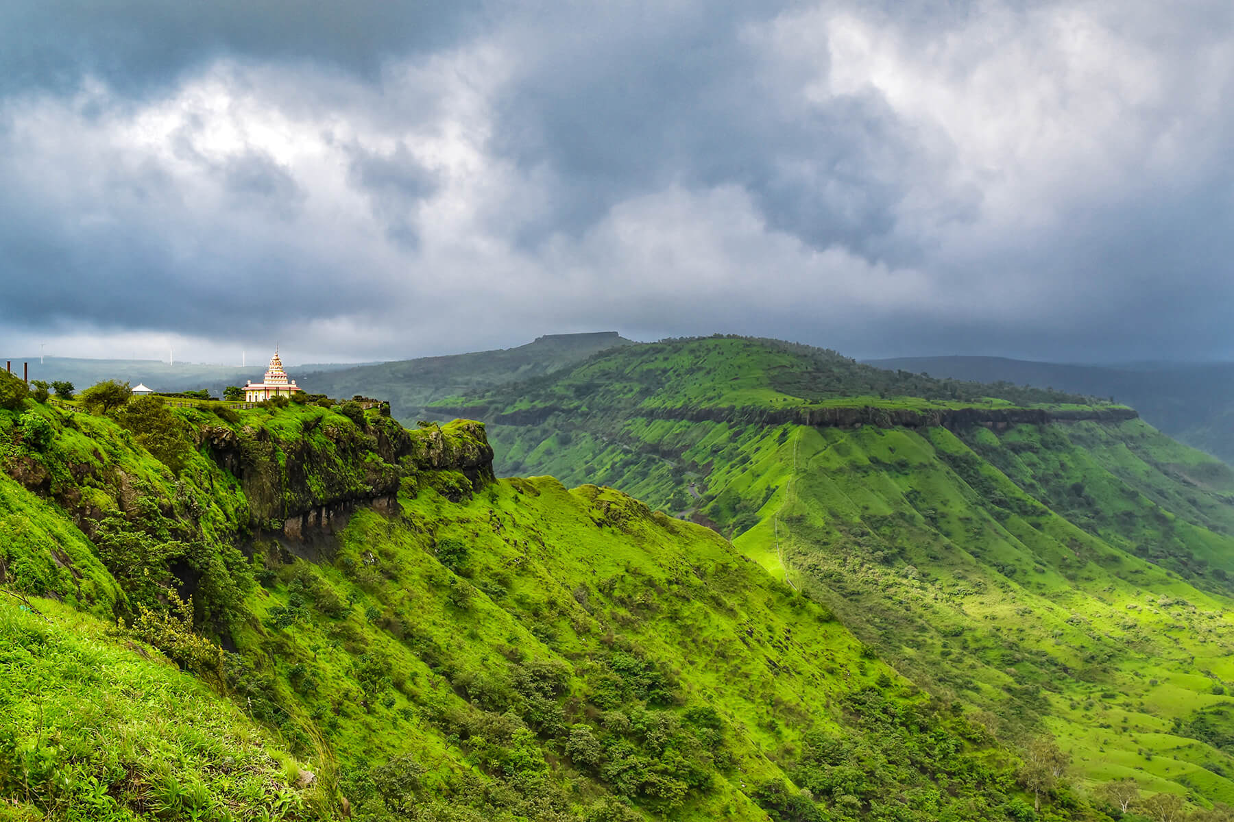 Sajjangad mountain landscape where Dada stayed in solitude